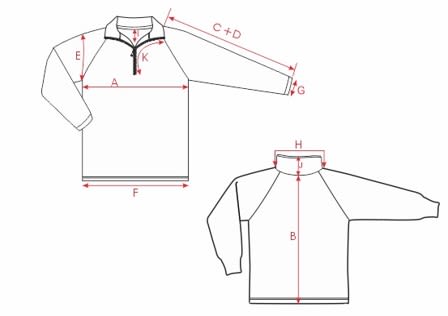 Sweatshirt measurements Sweatshirt measurements
